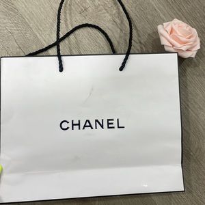 Chanel White Shopping Bag